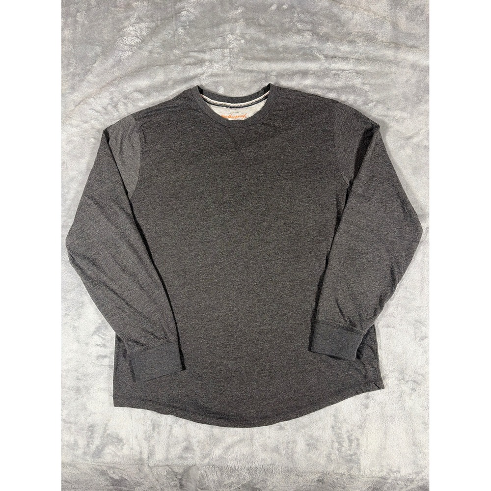 Weatherproof Vintage Mens XL Long Sleeve Crew Neck T-Shirt Charcoal Gray Heather